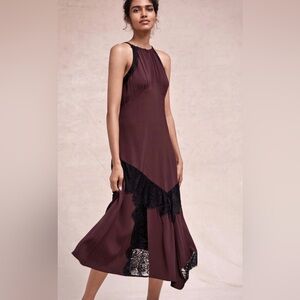 NWT $188 SZ 12 JANIE HALTER DRESS BY MOULINETTE SOEURS MAXI Anthropologie